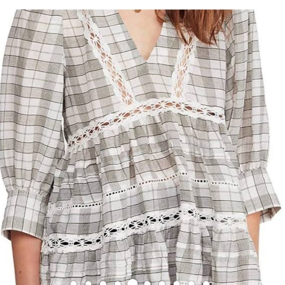 FREE PEOPLE TIME OUT LACE TUNIC BLOUSE - Picture 4 of 12